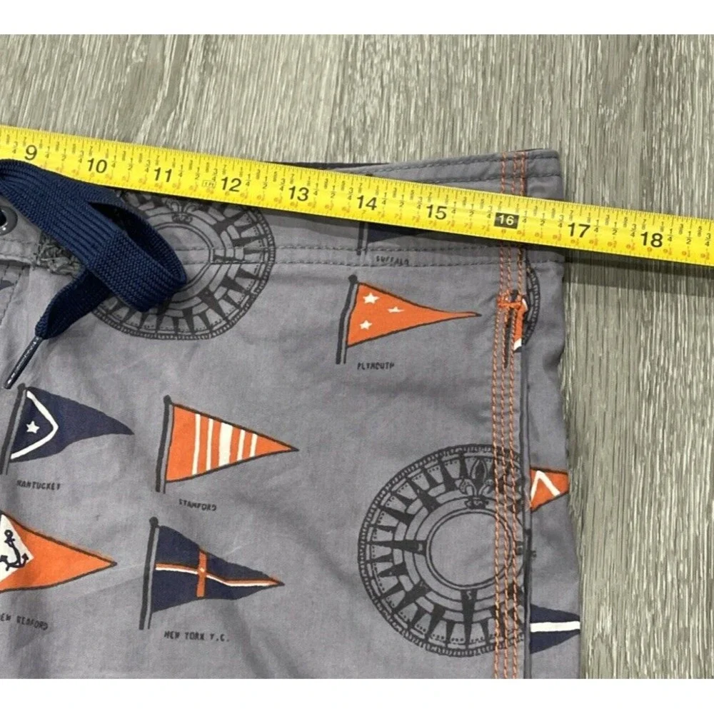 Reyn Spooner Swim Trunks Flags Print Board Shorts Bathing Suit‎ Pool Surf Men 34